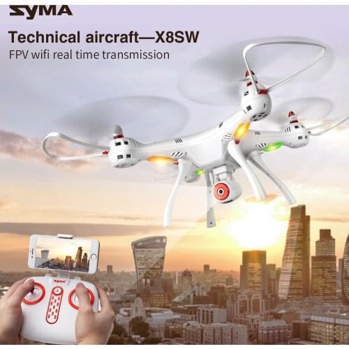 SYMA X8SW 2.4G WIFI FPV Real-time Transmission 4CH 6Axis Altitude Hold RC Quadcopter with Camera RC Helicopter VS X8HW X8W