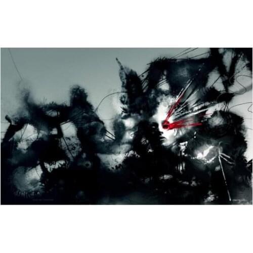 Home Decoration Canvas Poster art paint airbrushing dark horror gothic fantasy art women red blood surreal