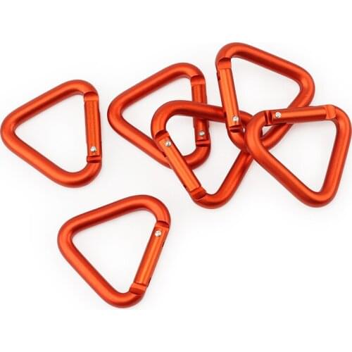 2pcs/lot Outdoor Tools Orange Aluminum Triangle Mountaineering Buckle Bluetooth Audio Hook