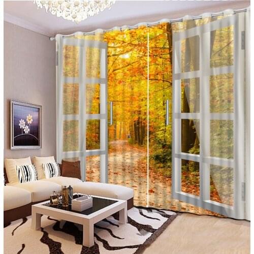High Quality Customize size model home curtains window custom curtain bedroom blackout curtains modern curtains for living room