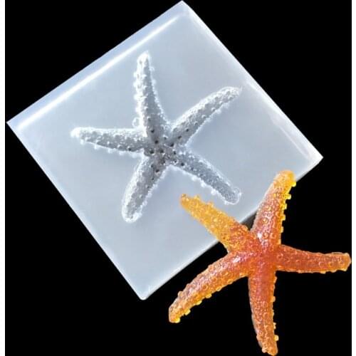 UV Resin Jewelry Liquid Silicone Mold Starfish Shape Resin Molds For DIY Pendant Charms Making Jewelry Accessories