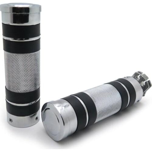 Aftermarket Motorcycle Parts Replacement Motorcycle 1'' HAND GRIPS Fit for Yamaha Honda Suzuki Harley Davidson Bikes Chrome