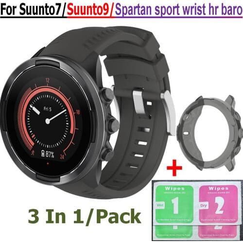Replacement Watchband Strap For SUUNTO9 Smart Watch Cover Screen Protector Case TPU Frame for SUUNTO 9 Band Bracelet Wrist