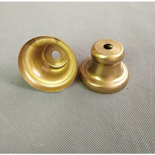 10 pieces/lot D60*H40mm brass cover copper Cup with 10mm hole Table Lamp Holder Covers Wall Ceiling Light Lamp Bases Cups