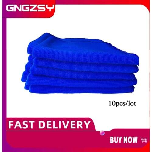 10pcs Microfiber Car Washing Cleaning Cloth Towel 30*30cm Car Waxing Polishing Drying Detailing Kitchen Housework Towel 10C06