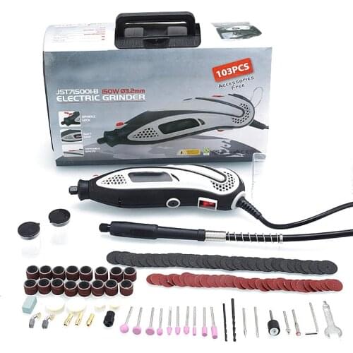 150W Electric Jade Engraving Mini Drill polishing machine Variable Speed Rotary Tool with 40/103pcs Power Tools accessories