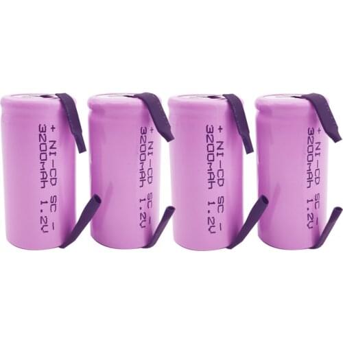 24/30/40pcs SC 1.2V 3200mAh Ni-Cd Rechargeable Battery Sub C NICD Batteries PINK for Electric Drill Screwdriver