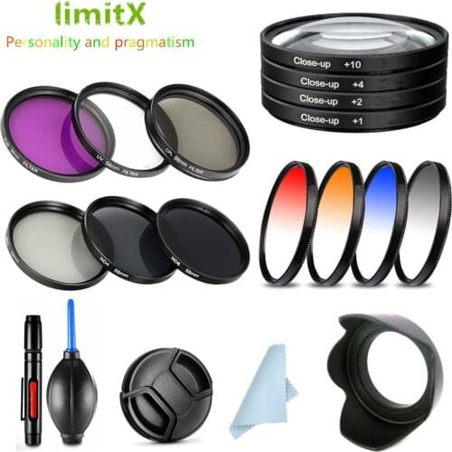 52mm UV CPL ND FLD Close Up Star IR Colour Filter & Lens Hood / Cap / cleaning Pen for Panasonic FZ300 FZ330 Digital Camera