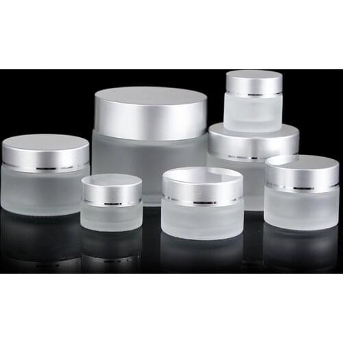 5G 10G 15G 20G 30G 50G 100G Frosted Glass Refillable Ointment Bottles Empty Cosmetic Jar Pot Eye Shadow Face Cream Container