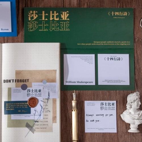 Yoofun 8designs Memo Pads Famous Says Self-Stick Notes Pads Deco Notes for Bullet Journaling Scrapbooking Diary Office Supplies