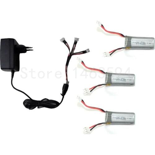 Battery for XK DHC-2 A600 RC Airplane Spare parts XK A600 Charger+1 to 3 wire+3*battery Shipping by Register parcel