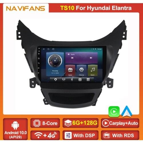2 Din Car Radio Stereo Android 11 Carplay For Hyundai Elantra Avante I35 2011-2016 Multimedia DVD Player GPS Navigation Headunit