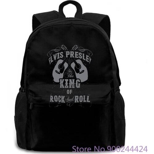 Camiseta Rock and Roll Elvis Presley The King- show original title Pop women men backpack laptop travel school adult