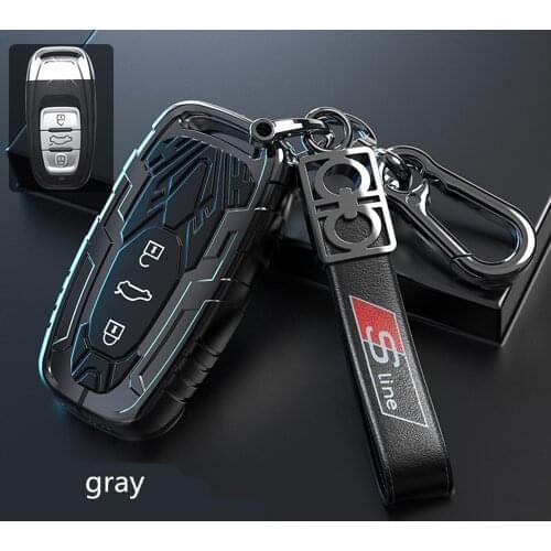 Zinc Alloy Car Key Cover Fob Case Shell For Audi A1 A3 A4 A5 A6 A7 A8 Quattro Q3 Q5 Q7 2009 2010 2011 2012 2013 2014 2015