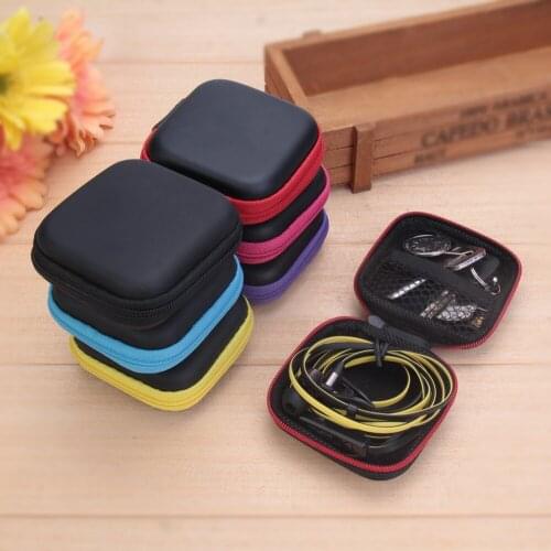 Case Container Coin Headphone Storage Box Colorful Headphone Case Travel Storage Bag For Earphone Data Cable Charger