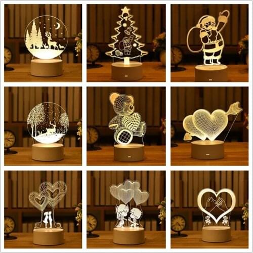 Childrens Night Light 3D LED Night Lights for Bedroom Table Lamp Bedroom Night Lamp Gril Gift Home Decor Night Lamp for Kids