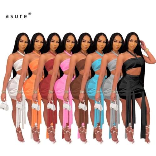 Two Piece Tracksuit Women 2021 Fashion Clothing Office Suits Female 2 Piece Top And Skirt Sets Sexy Club Outfits TS1109