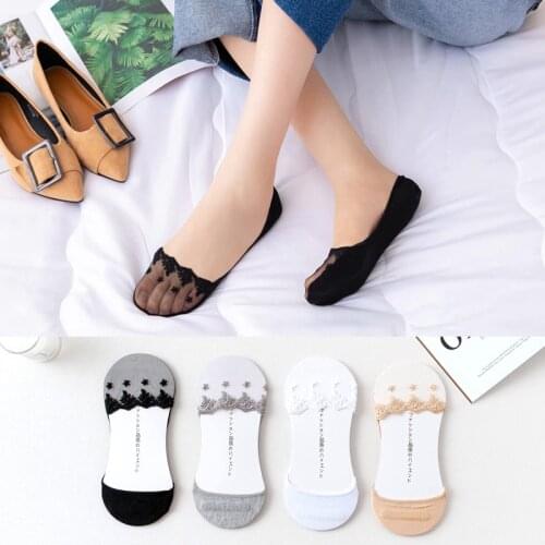 4Pairs/lot Lace Socks Fashion Women Girls Summer Socks Breathable Invisible Short Socks Ankle Socks Female Socks