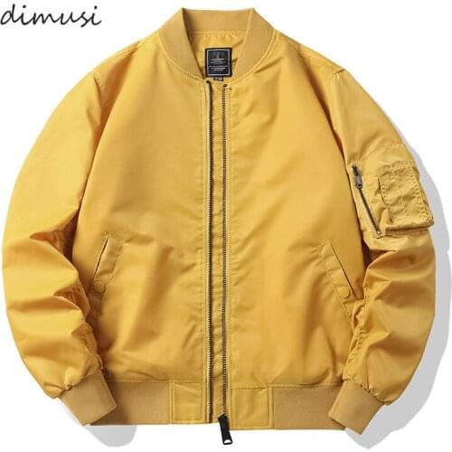 DIMUSI Autumn Winter Mens Bomber Zipper Jacket Man Casual Streetwear Hip Hop Pilot Coats Outdoor Windreaker Jacket Men Clothing