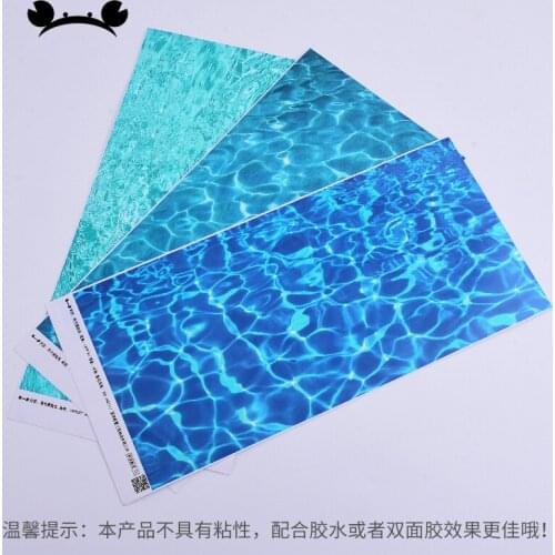 New 10pcs DIY Architectual building Model making material waterscape paper sticker water ripple lines sticker 297x210mm
