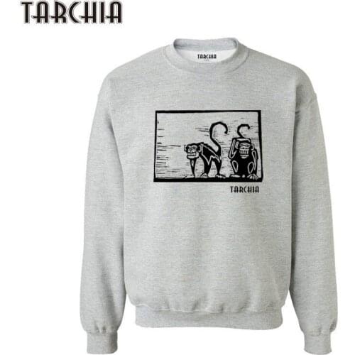 TARCHIA 2021 New Arrive Two Monkeys Printed Hoody Mens Fashion Pullover Boss Hot Hoodie Pattern Hoodies Men Sweatshirts Tops