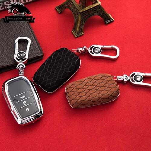 New Zinc alloy leather TPU Key Cover Case For Toyota Chr C-hr RAV4 Land Cruiser 200 Avensis Auris Corolla Prius keyless 2019