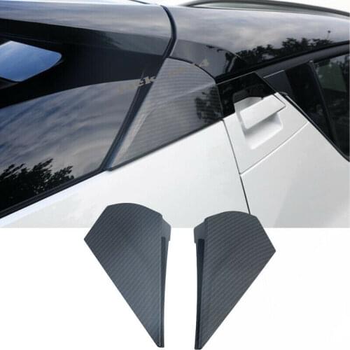 Carbon fiber Rear Window Spoilers Wing Cover Trim For Toyota CHR C-HR 2016 2017 2018