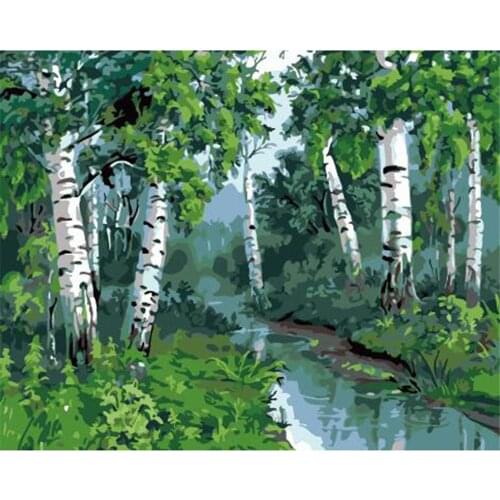 Landscape Scenery DIY Cross Stitch 11CT Embroidery Kits Needlework Craft Set Cotton Thread Printed Canvas Home Sell