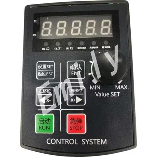 Dc 12-24v cinco dígitos display positivo e negativo limite de comunicação passo, módulo de controle de movimento servo