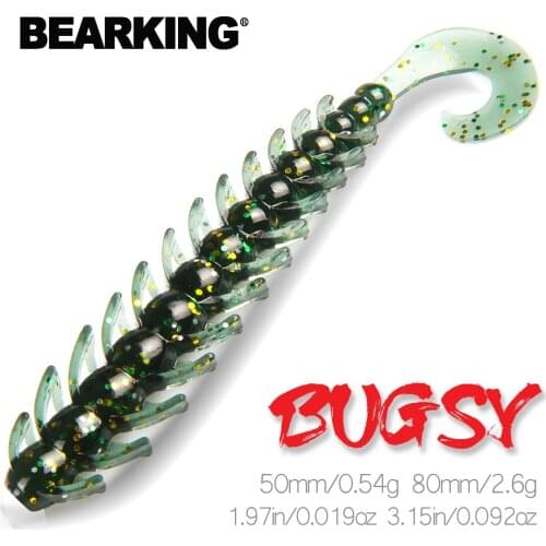 BEARKING Fishing Lure 80mm 50mm bugsy Soft Baits Fishing Wobbler Bass Bait Artificial Fishing soft Lure Tacke