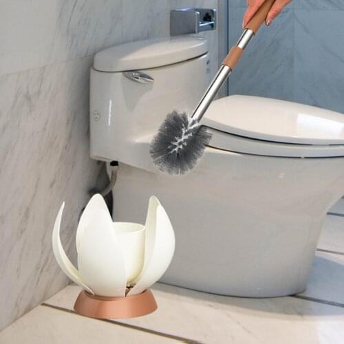 Stainless Steel Metal Handle Bathroom Toilet Cleaning Brush Holder Toilet Brush Scrubber Cleaing Tool Bathroom Accessories