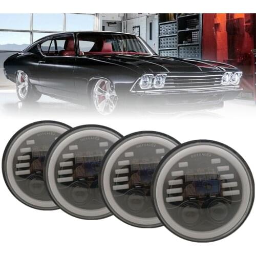 DOT Turn Signal 5 3/4" 5.75" Projector LED Headlights Sealed Beam Lamp Bulbs Hi Low DRL for Chevy Corvette Peterbilt 389 359