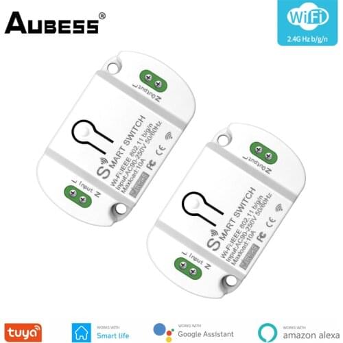 1pcs/lot Tuya 10A Wifi Smart Switch Wireless Remote Switch Timer App Control Smart Home Smart Life For Alexa Google Home