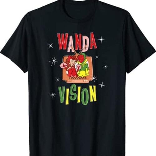 WandaVision Wanda & Vision Retro TV Artwork T Shirt WandaVision Wanda Vision Couple TV Series Show WandaVision TV