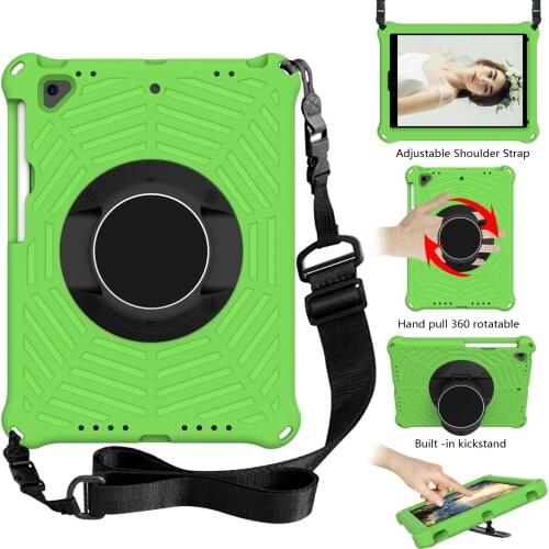 Child safety EVA Tablet Cover For Ipad 5/Air1 Handle Light support shell Stand Case For ipad9.7 Air2/Pro 9.7/2017/ 2018+Frenulum