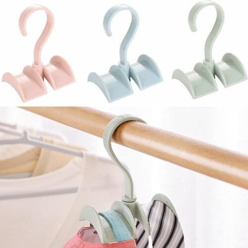 1pc Multifunction Tie Coat Closet Hanger Bag Plastic Wardrobe Rotated Rack Organizer Tool Hanger Storage Laundry X1U2