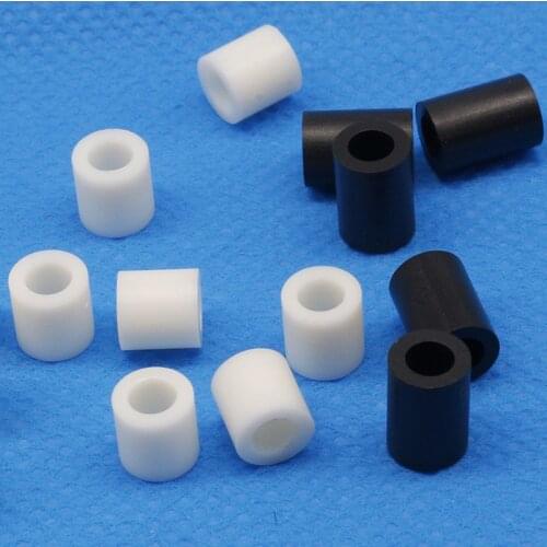 100pcs M3 M4 M5 Black White ABS Rround Spacer Standoff White Nylon Non-Threaded Spacer Round Hollow Standoff Washer