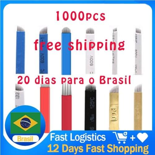 1000PCS Microbladiang needles 0.18mm Flex 12 Ushape 12 nano blade Tattoo Needles Agulhas Hard PCD for Tebori Eyebrow Manual Pen