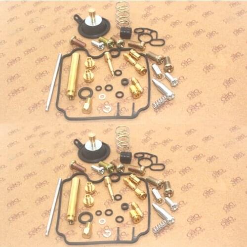 2 SET For Yamaha TDM850 1991-1999 TDM 850 Carburetor Repair Kit Rebuild Seal Float Valve Pilot Screws