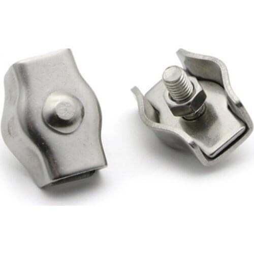 10PCS M2-M10 Wire Rope Clip Clamp Cable Galvanised Steel Connect Fixing Stainless Steel Simplex Post Cable Clamp Wire Rope Clips