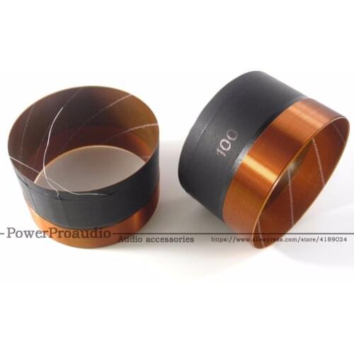 4PCS 100MM Bass Voice Coil Woofer Black Aluminum With Sound Air Outlet Hole For 12 inch -18 inch Subwoofer Speaker 8OHM