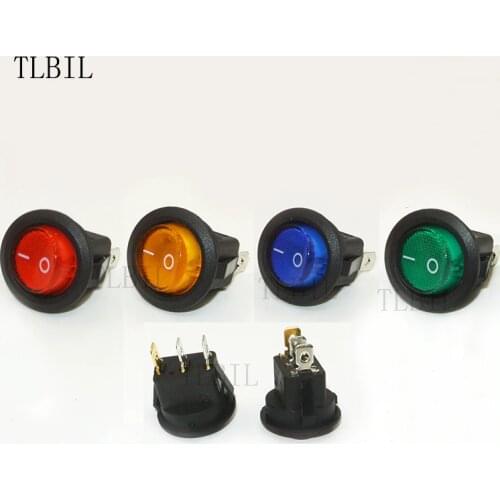 4Pcs Car 220V 12V 24V Round Rocker Dot Boat LED Light Toggle Switch SPST ON/OFF Top Sales Electric Controls