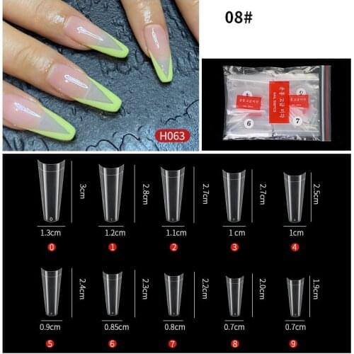 500Pcs Nail Tips Artificial False Nails 2 Colors Full Half Cover Coffin Ballerina Stiletto Nail Tips For Fingers Toes Nail Tips