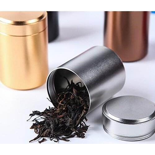 70ml Aluminum Herb Stash Jar Airtight Smell Proof Container Quality Tea Cans Herbs Spices Stash Jar Tea Caddies Storage Canister