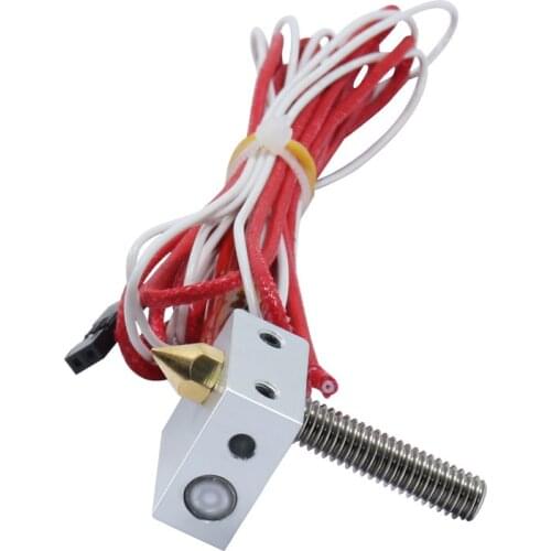 3D printer accessories mk8/mk7 extruder kit with thermistor 1.75/0.4mm nozzle, cord length 1 meter