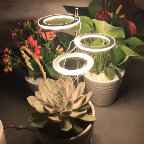 Angel Three Ring Grow Light DC5V USB Phytolamp for Plants Led Full Spectrum Lamp for Indoor Plant Seedlings Home Flower Succulet