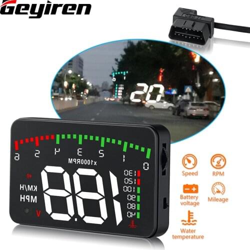 WIIYII A100 3.5 A900 HUD Head-Up Display Car-Styling Overspeed Warning Windshield Projector Alarm System Auto Detector de coche