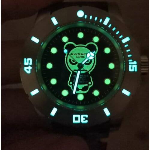 Titanium Sports Watch Mens Automatic Mechanical Wristwatches NH35 Movt Luxury Panda 40mm Swiss Luminous 100M Diver Watches 2021