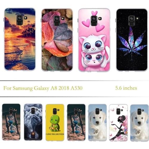 Phone Case For Samsung Galaxy A8 2018 Case Funda Cover for Samsung Galaxy A8 2018 SM-A530F Cover Soft TPU Silicone Cute Cartoon