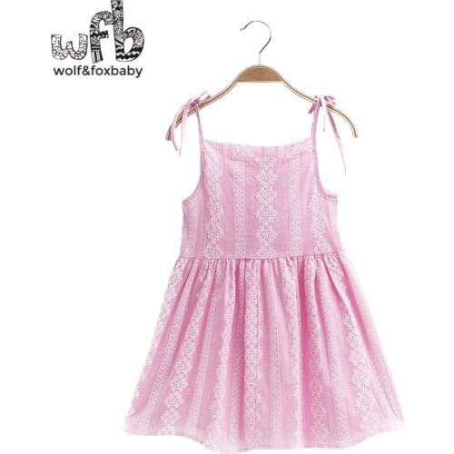 Retail 2-10 years girl harness princess dress pink sleeveless dress children summer